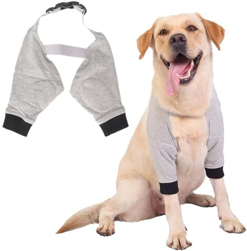 CUEMOON Ellbogenbandage für Hunde, verstellbare Ellbogenschiene für Hunde, zum Schutz der Wunden und halten Sie Sich im Winter warm,XL