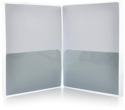 Carpeta Dossier De Presentación Con Tarjetero Personalizable – 2 Grandes Apartados Para Tus Documentos Tamaño A4 y Folio Para Hasta 50 Hojas - Material 100% Reciclable By Office Box. (Transparente)