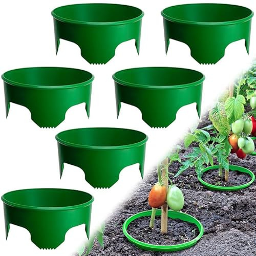 EBaokuup 6 Pcs 10 Inch Planting Grow Rings-Planting Protective Round Edging to Separate Rock and Pest-Planting Rings for Vegetables, Herbs and Flowers