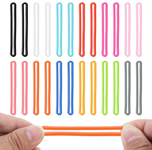 JJUNW 24 elastici in gomma siliconica, elastici colorati in gomma, extra large per libri, arte, esercizi, trappole per granchi, cucina, notebook, ufficio, attrezzatura all'aperto, confezione regalo
