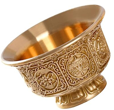 OKUMEYR Wasserbecher Für Haushalt Dekorativer Buddhismusbecher Zarter Kupfer-opferbecher Wasserbehälter Vielseitig Einsetzbar Als Teetasse Für Tempel Und Buddhistische Gebäude Langlebiges