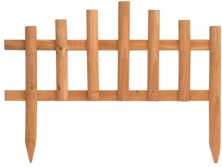 ShGaxin 10 Stück Gartenzaun, Gartenzaun, flexibler Minizaun, Gartenzaun, Gartenzaun, Zierzaun, Tannenholz 4,4 m