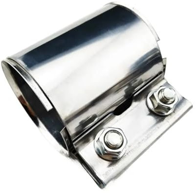 Auspuffblende Auto Einlass 70mm Edelstahl Auspuff Klemme Anschluss Rohr Adapter Joiner Hülse Klemme KitTool Auto Zubehör Schalldämpfer Spitze