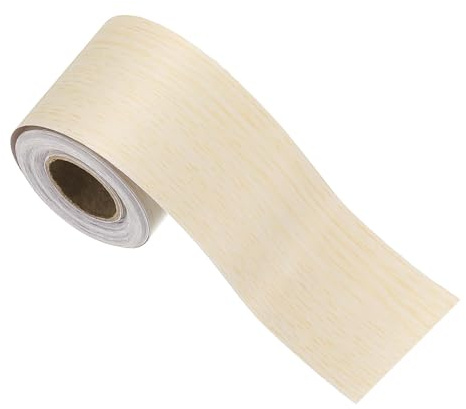 PATIKIL Ruban Bois 5cm x 10m, Ruban Adhésif Texture Bois Réparation Effet Réaliste Pour Meubles Armoires Sols Murs, Chêne Blanc