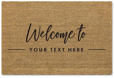 A1 Graphics Ltd Personalised Welcome Brush Door Mat Front Door Mat New Home Couple's Gift Family Name