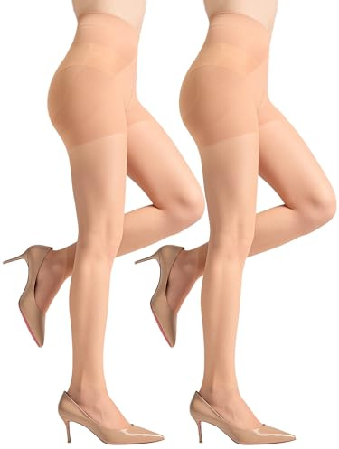 Aaronano Sheer Tummy Control Tights for Women High Waisted Shaper Tights