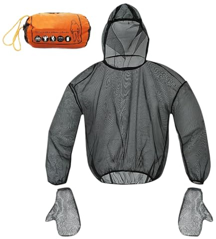 Fly Body Net, tuta leggera da mosca, traspirante, protettiva, flessibile, da campeggio per attività all'aperto, avventure, escursioni, viaggi, donne e uomini, XXL, Refer to