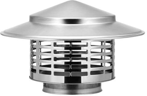 Comignolo Cappa Diametro 50mm-300mm, Comignolo in Acciaio Inossidabile 304, Copertura Antipioggia per Bocchetta di Ventilazione, Antipioggia ＆ Facile da Installare(200mm/7.87in)