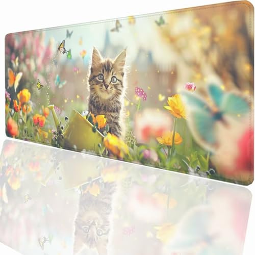 Alfombrilla Ratón Gaming XXL, Gaming Mouse Pad 1500x800x3mm, Protector Escritorio Antideslizante, Alfombrilla de Ratón Animal Mousepad Grande, Tapete Raton para Jugadores de PC Oficina PjY2192 I-1