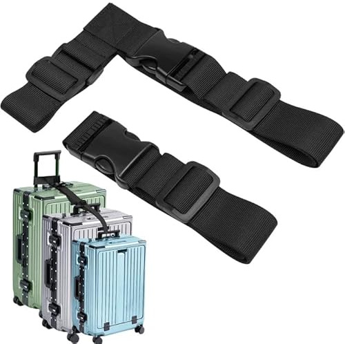 2 PCS Cinghie Di Collegamento Per Bagagli A Forma Di T, Cinghie Di Collegamento Per Bagagli, Regolabili, Cintura a Maglie a T, Cinghie per Valigie, per Collegare i Insieme