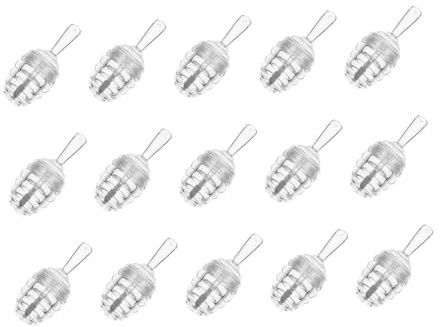 Veemoon Lot de 15 Tubes de Gloss à Lèvres Mini Rechargeables en Plastique Transparent Forme Pot Miel, Flacon DIY pour Maquillage, Contenant Cosmétique Léger et Portable pour Voyage
