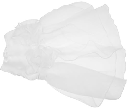 CIMAXIC Weißes Hundekleid mit Tutu Rock und Elegantem Schleifendesign aus Stoff Leicht Anzuziehen Festliche Hundebekleidung für Hochzeits und Urlaubsfeiern