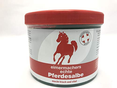 Eimermachers Pferdesalbe 500 ml Kühlt garantiert über drei Stunden, entspannt, ist durchblutungsfördernd und aktiviert nach Beanspruchung. Macht frisch und vital bei Muskelkater und Verspannung.