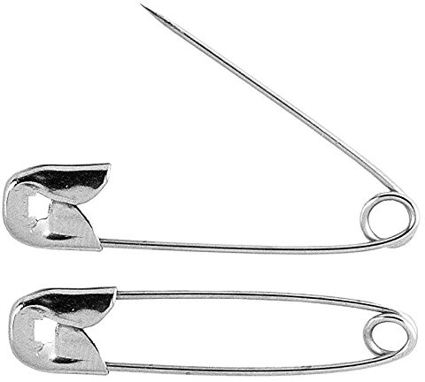 Ideen mit Herz Sicherheitsnadeln, Silber | Haushalt, Nähen, DIY, Basteln, Schmuck | Verschiedene Größen (26,5 mm - 150 Stück)