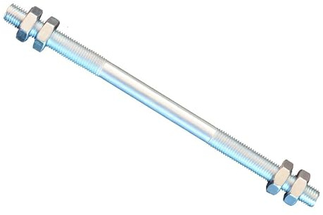 FKAnhängerteile 1 Stück Gewindestange M12 Rechts - Links Gewinde 300 mm + 4 Muttern