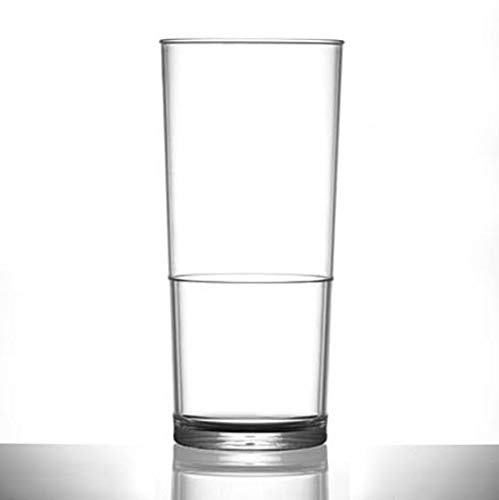 BBP Virtually Unbreakable Polycarbonate Beer Glass Elite In2stax Pint NUCLEATED Pack of 4