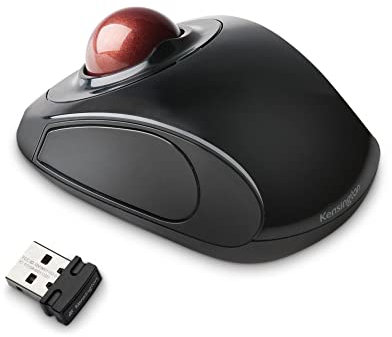 Kensington Trackball Mouse - Orbit Mobile Wireless Mobile Ergonomic TrackBall Mouse with Touch Scrolling, Ambidextrous Design and Optical Tracking - Certified to Work with Chromebook (K77600WW)