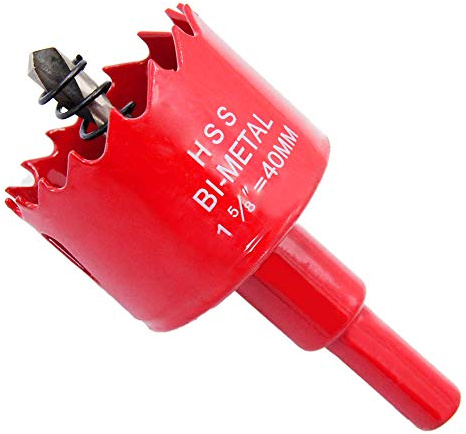 40mm Hole Saw Drill Bit HSS Hole Cutter with Arbor for Wood and Metal LAIWEI (1-9/16(40mm))…