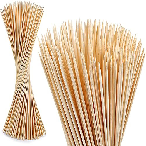 300 PCS Bamboo Marshmallow Roasting Sticks, SMores Skewers for Fire Pit, Extra Long 30 Inch Heavy Duty 5mm Thick Wooden SMores Sticks for Open Fire Pits Roaster Barbecue Hot Dog Camping Kebab Sausage