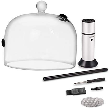 Cocktails fumées pistolet Infuseur de Fumée Portable, Froid a Main Pistolet Fumant avec Coffret Cadeau Cloche En Verre, Petit Fumoir de Cuisine pour L'alimentation y Compris Toute Viande, Fromage et C
