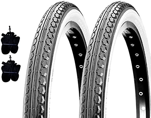 2 Reifen CST 16 x 1.75 (47-305) + 2 Schläuche weiß schwarz für City Bike Kinder Dankeschön