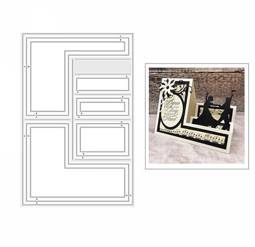 Seitenschrittrahmen Metall Stanzformen für DIY Scrapbooking Karten Dekorative Prägepapier Stanzschablonen