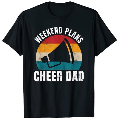 Herren Lustiger Cheerleading Dad Vater Vintage Retro Cheer Dad T-Shirt