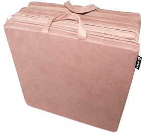 Jeflex - rosa velour Spielmatte 120 x 120 x 6 cm MADE IN GERMANY/Spielmatte für Kinderzimmer/wasserfeste Membran/OEKO-TEX Standard 100