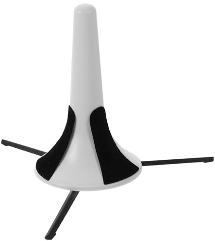 HOMSFOU Support De Trompette Pliable Avec Trépied Métallique Détachable Accessoire Pratique Pour Instruments à Vent Blanc