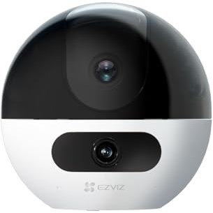 EZVIZ C7 Caméra de Surveillance WiFi Intérieure 4MP à Double Objectif, Caméra de Sécurité 360°, Détection de Personne/Animal, Audio Bidirectionnel, Vision Nocturne, Mode Patrouille/Confidentialité