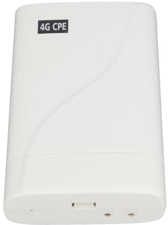 Router WiFi CPE 4G LTE da 300 Mbps per Esterni, Bridge Wireless con Slot SIM Router 4G per Cantiere Seminterrato All'aperto, Portatile, Facile da (Spina europea)