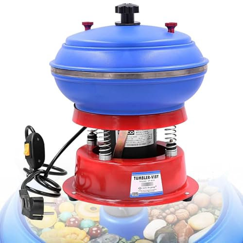 YMAOMAO Polisseuse Vibrante De 8 Pouces, Machine De Polissage à Vitesse Réglable Vibratoire Rock Tumbler Bijoux Polisseuse en Laiton Tumbler for Jade Jadéite Et Cire d'abeille Polonais