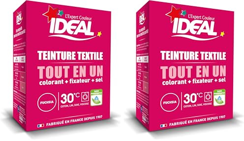 Ideal Teinture Textile Tout en un 230 g Fuchsia (Lot de 2)