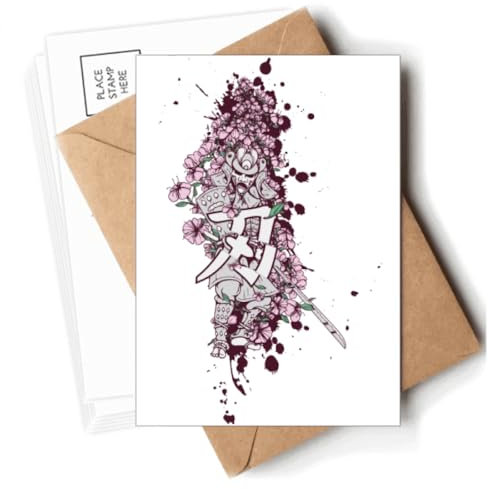 Japan Ninja Art Postkarten, Umschläge, blanko, Notizkarten, Versand