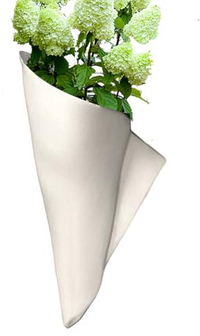 Wandvase aus Keramik zum Aufhängen, dekorativer Blumentopf, elegantes Boho-Design, 12 x 8 x 24,5 cm, vielseitig einsetzbar, für frische Blumen, getrocknete Pflanzen, Sukkulenten oder künstliches Grün