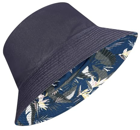 AYPOW Fischerhut Baumwoll Beideseitig Tragen XL/XXL Unisex, Modisch Große Größe Breite Krempe Bucket Hut Sommermütze Sonnenhut, Outdoor Leichter Faltbar Anglerhut Freizeithut Eimerhut Damen Herren