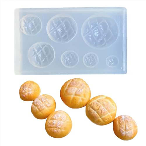 Ksikdeg Beau moule en silicone souple pour confiseries maison de poupée nourriture pain jouet moule pour faire des bonbons chocolat