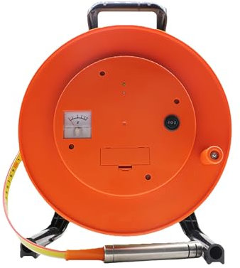 Profondimètre de puits, indicateur de niveau d'eau de puits profond avec sonde en acier inoxydable et ruban en acier, affichage de crête, voyant lumineux, indicateur de niveau d'eau pour la mesure d