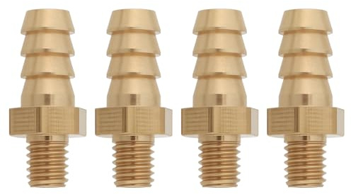 VGOL 4 Pezzi M5x0,8 6 Mm Connettore A Spina In Ottone Per Tubo Flessibile Per Laghetto E Piscina