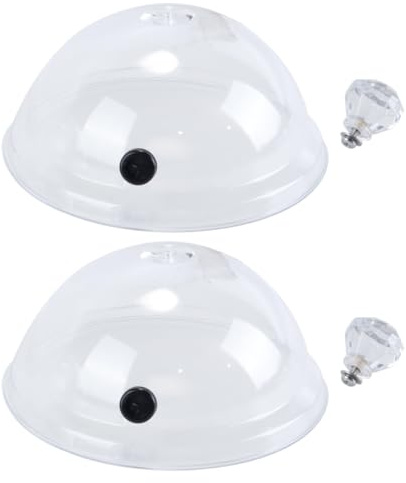 WANGCL 2 x Räucherglocken-Abdeckungen, transparentes Acryl, Zubehördeckel für Räucheröfen, Raucher, Aufgussplatten, Schüsseln und Gläser
