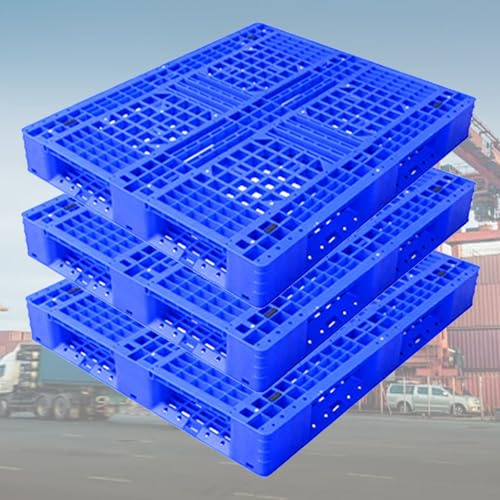Palets Plastico Azules, Plataforma Impermeable for Montacargas, Plataforma de Almacenamiento for Supermercados, Garajes, Armarios Exteriores y Trasteros