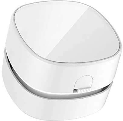 Kikumi Aspirateur de Table Mini Aspirateur de Table à Miettes à Main Batterie Blanc