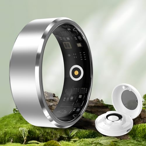 Smart Ring für Herren Damen - 2026 AI Fitness Tracker 5 ATM Wasserdicht mit Temperaturmessung,100+ Sportmodi,Schlafmonitor,Herzfrequenz, SpO2, Smartring für Android iOS
