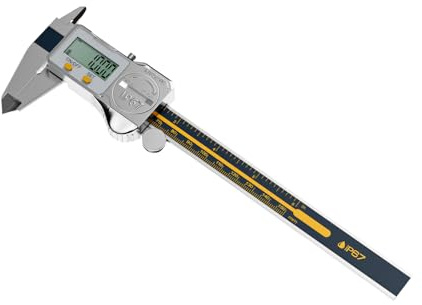 Herramienta de medición electrónica de calibrador digital, 150 mm, construcción de metal con pantalla LCD grande, botón de cambios rápidos, herramienta de medición electrónica de calibrador digital