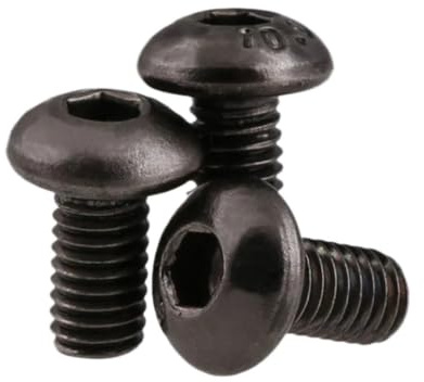 20 Piezas ISO 7380 Grado 10,9 Negro Niquelado Cabeza Semicircular Tornillo Hexagonal Seta Perno M2-M5(20mm,M3)
