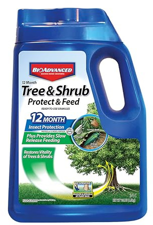 BioAdvanced 12 Month Tree and Shrub Protect and Feed, Granules, 10 lb, Insect Killer, Tree Fertilizer & Plant Food