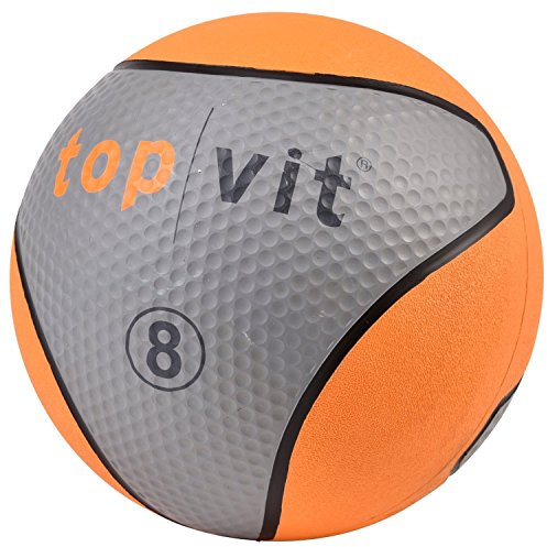 top vit Medizinball - Fitnessball mit Gummioberfläche | Medizinbälle in Studio Qualität Gewicht Sport Übungen Physiotherapie Muskulatur Werfen Fangen Stärkung des Körpers