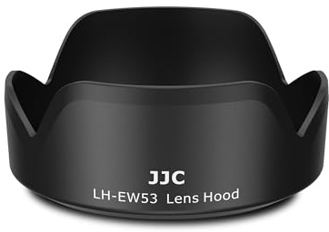 JJC Camera Lens Hood Shade for Canon EF-M 15-45mm f/3.5-6.3 is STM & RF-S 18-45mm f/4.5-6.3 is STM Lens on Canon EOS R100 R50 M50 M50 Mark II M5 M6 M6 Mark II M200 M100 Replaces Canon EW-53 Hood