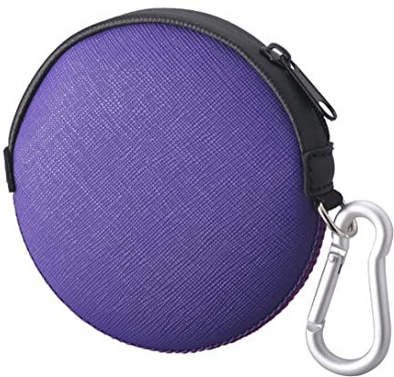 OneJoy Münztasche,Geldbörse, kleine Kleingeldbörse, wasserdicht mit Neopren-Reißverschlusstasche, leichte, runde Tragetaschen und Geldbörsen mit Clip, perfekt für Ihren Stil., Lila