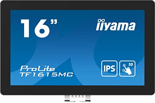 Iiyama ProLite TF1615MC-B1 écran plat de PC 39,6 cm (15.6) 1920 x 1080 pixels Full HD Écran tactile Noir